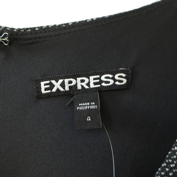 NWT Express Mini Office Work Dress Tweed Gray - Picture 3 of 7